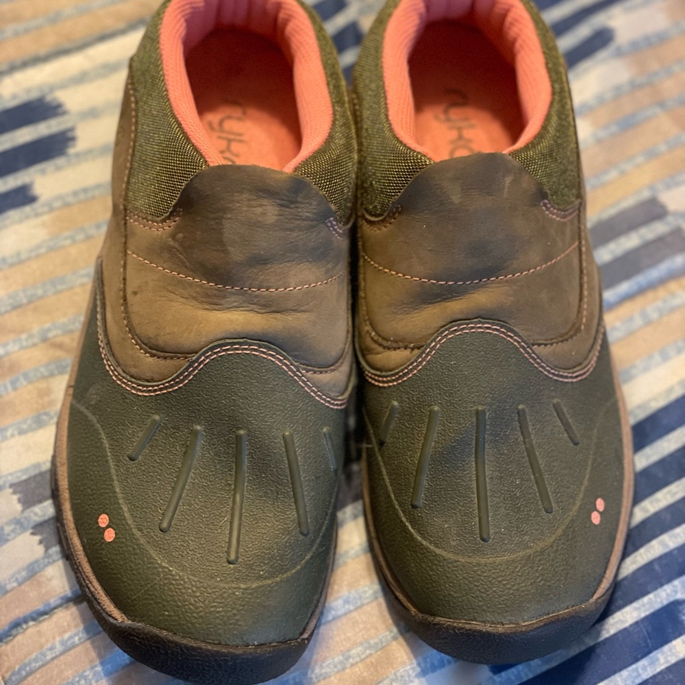 Ryka Women's Green and Brown Slip-On Shoes size 8w
